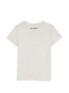 T-shirt per bambino Karl Lagerfeld Kids beige con stampa grafica Z31308 182 KARL LAGERFELD KIDS 