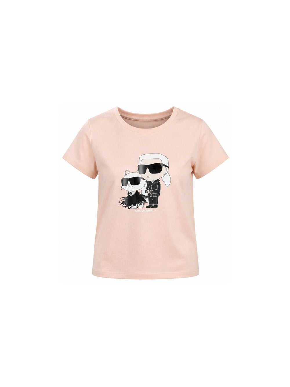 T-shirt per bambina Karl Lagerfeld Kids rosa con stampa grafica Z31308 471 KARL LAGERFELD KIDS 