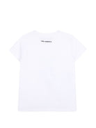 T-shirt per bambina Karl Lagerfeld Kids bianca con stampa grafica Z31313 10P KARL LAGERFELD KIDS 