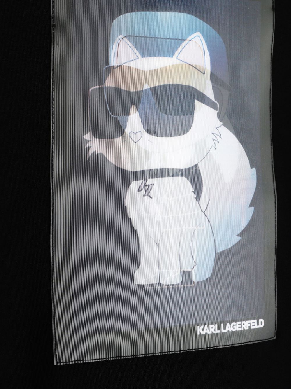 T-shirt per bambini Karl Lagerfeld Kids nera con stampa grafica Z31314 09B KARL LAGERFELD KIDS 