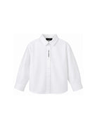Camicia per bambina Karl Lagerfeld Kids bianca con logo sul davanti Z31316 10P KARL LAGERFELD KIDS 