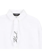 Camicia per bambina Karl Lagerfeld Kids bianca con logo sul davanti Z31316 10P KARL LAGERFELD KIDS 