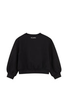 Felpa per bambina Karl Lagerfeld Kids nera con stampa grafica Z31318 09B KARL LAGERFELD KIDS 