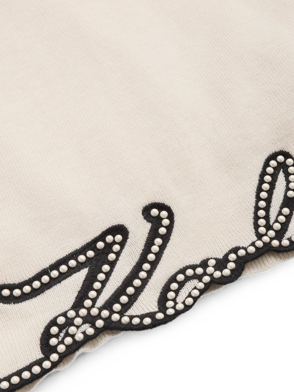 Maglione per bambina Karl Lagerfeld Kids bianco con maniche a sbuffo Z31324 182 KARL LAGERFELD KIDS 