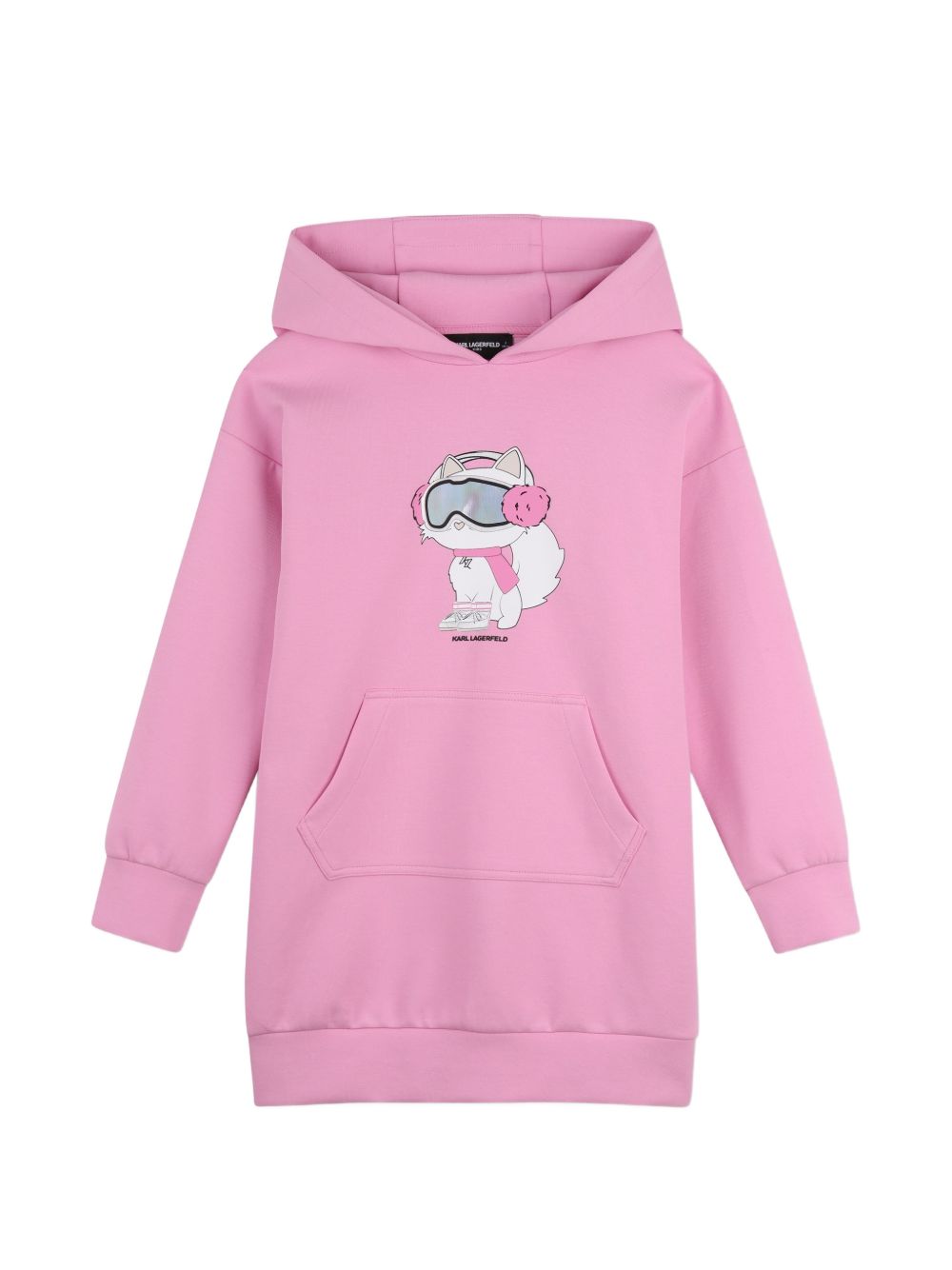 Abito per bambina Karl Lagerfeld Kids rosa con stampa grafica Z31329 47U KARL LAGERFELD KIDS 