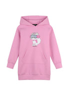 Abito per bambina Karl Lagerfeld Kids rosa con stampa grafica Z31329 47U KARL LAGERFELD KIDS 