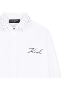 Chemisier per bambina Karl Lagerfeld Kids bianco con decorazione Z31332 10P KARL LAGERFELD KIDS 