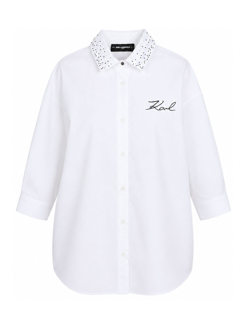 Chemisier per bambina Karl Lagerfeld Kids bianco con decorazione Z31332 10P KARL LAGERFELD KIDS 