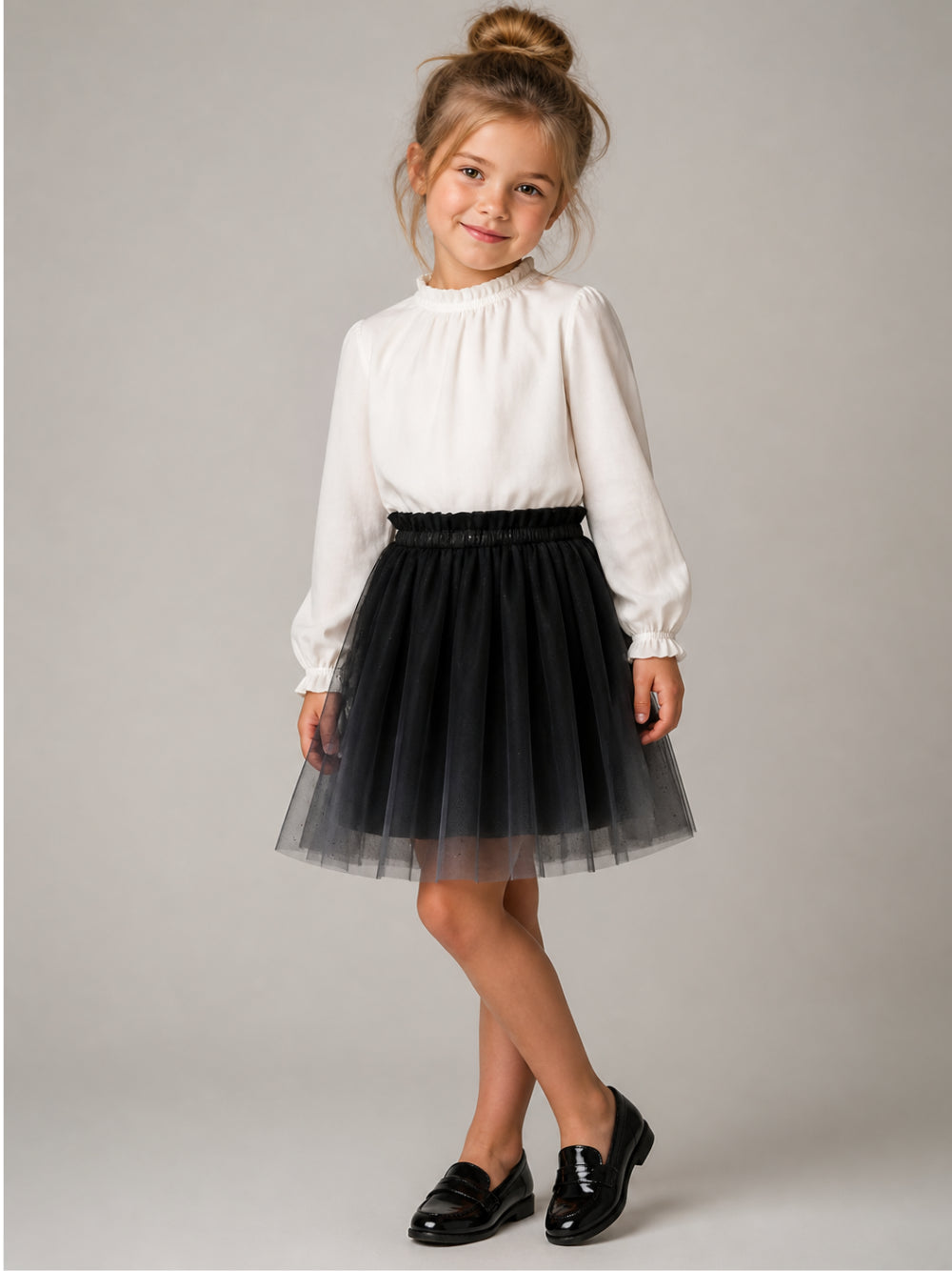 Gonna per bambina Karl Lagerfeld Kids nera stile tutù con paillette Z31347 N50 KARL LAGERFELD KIDS 