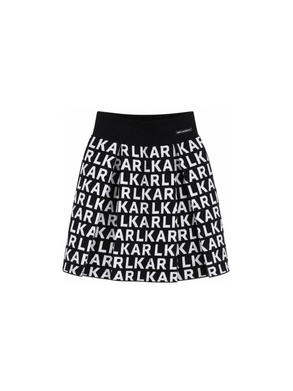 Gonna per bambina Karl Lagerfeld Kids nera con logo intarsiato all-over Z31348 M41 KARL LAGERFELD KIDS 