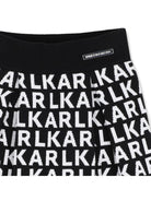 Gonna per bambina Karl Lagerfeld Kids nera con logo intarsiato all-over Z31348 M41 KARL LAGERFELD KIDS 