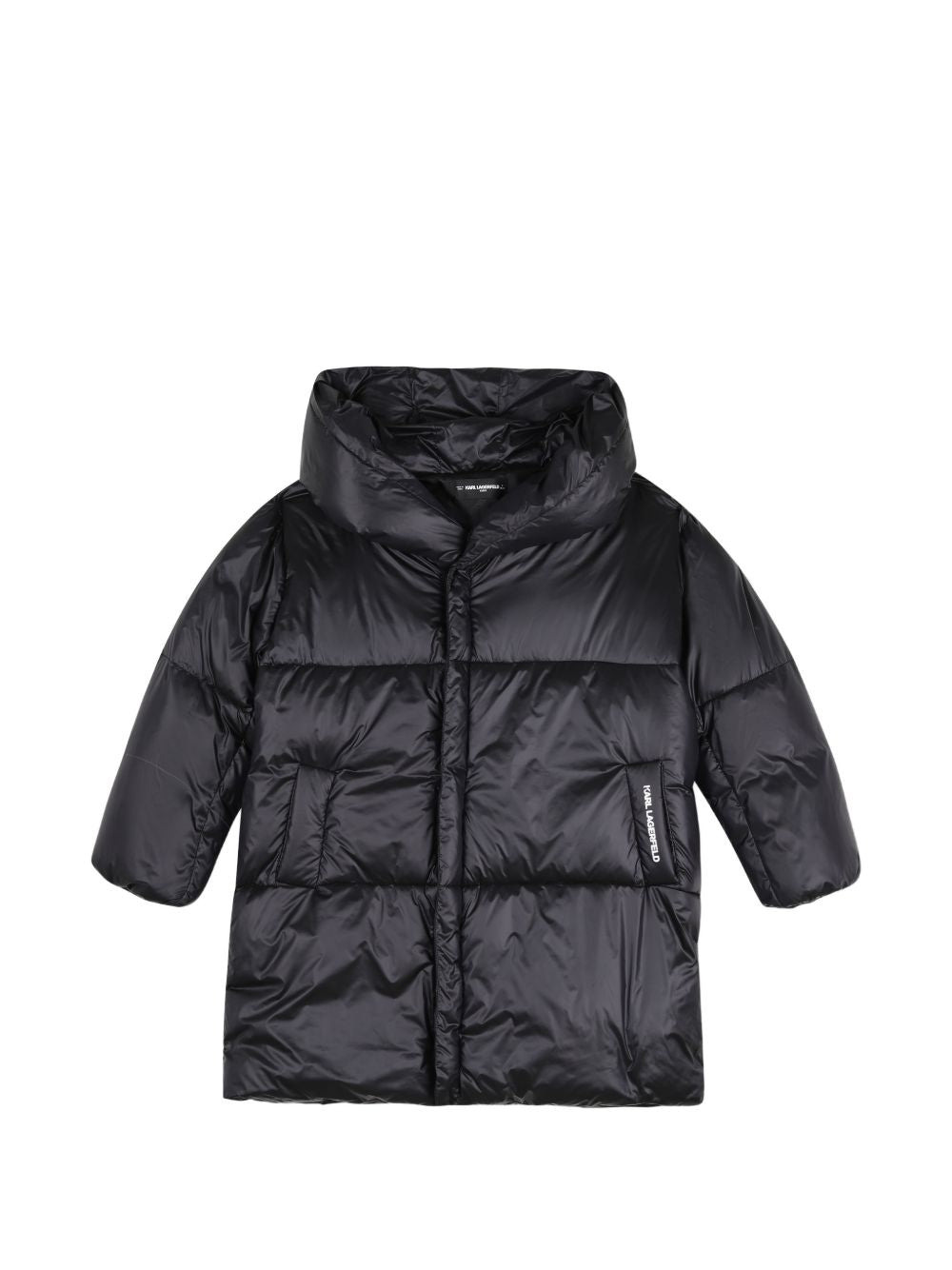 Piumino per bambino Karl Lagerfeld Kids nero con logo sulla tasca Z31355 09B KARL LAGERFELD KIDS 