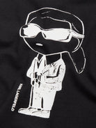T-shirt per bambino Karl Lagerfeld Kids nera con stampa grafica Z31359 09B KARL LAGERFELD KIDS 