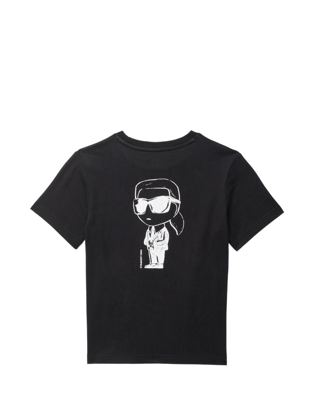 T-shirt per bambino Karl Lagerfeld Kids nera con stampa grafica Z31359 09B KARL LAGERFELD KIDS 