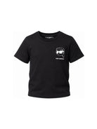 T-shirt per bambino Karl Lagerfeld Kids nera con stampa grafica Z31359 09B KARL LAGERFELD KIDS 