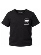 T-shirt per bambino Karl Lagerfeld Kids nera con stampa grafica Z31359 09B KARL LAGERFELD KIDS 