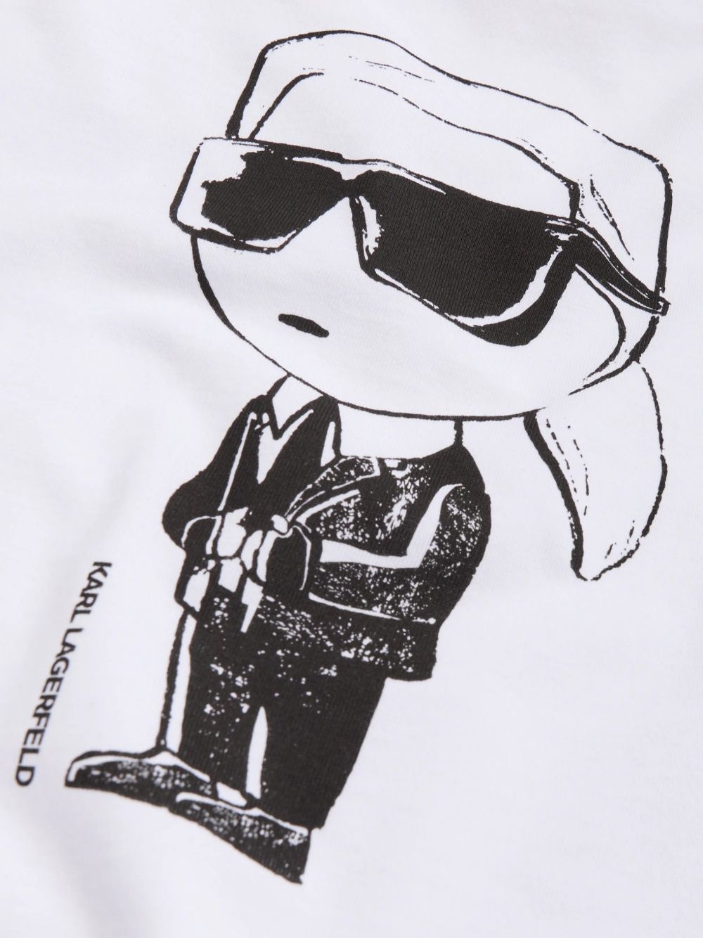 T-shirt per bambino Karl Lagerfeld Kids bianca con stampa grafica Z31359 10P KARL LAGERFELD KIDS 