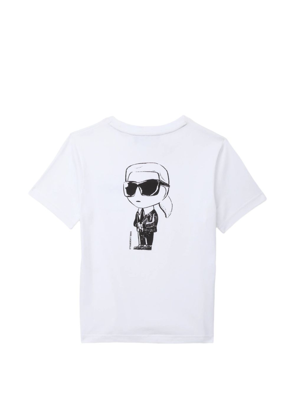 T-shirt per bambino Karl Lagerfeld Kids bianca con stampa grafica Z31359 10P KARL LAGERFELD KIDS 