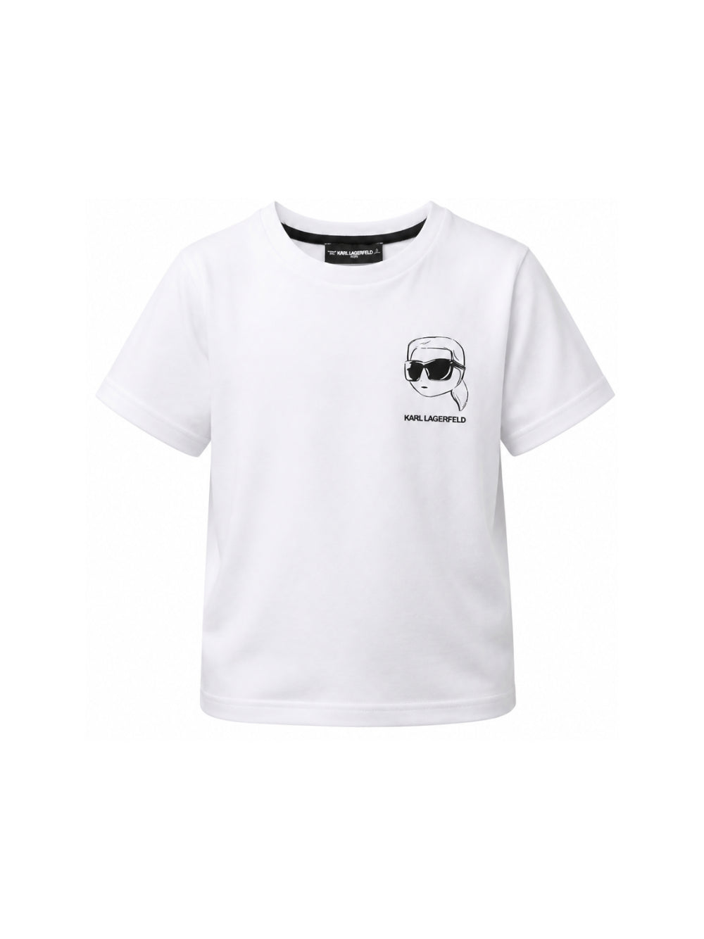 T-shirt per bambino Karl Lagerfeld Kids bianca con stampa grafica Z31359 10P KARL LAGERFELD KIDS 