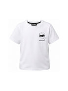T-shirt per bambino Karl Lagerfeld Kids bianca con stampa grafica Z31359 10P KARL LAGERFELD KIDS 