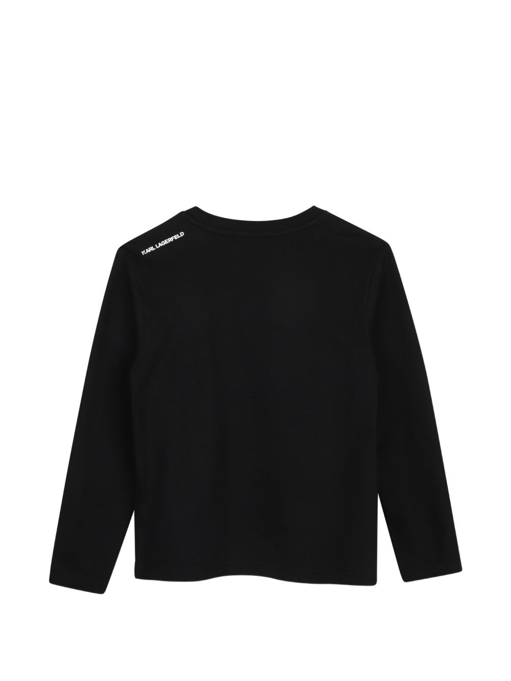 T-shirt per bambina Karl Lagerfeld Kids nera con dettaglio glitter Z31360 09B KARL LAGERFELD KIDS 