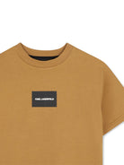 T-shirt per bambino Karl Lagerfeld Kids giallo mostarda con logo Z31362 300 KARL LAGERFELD KIDS 