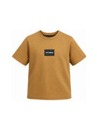 T-shirt per bambino Karl Lagerfeld Kids giallo mostarda con logo Z31362 300 KARL LAGERFELD KIDS 