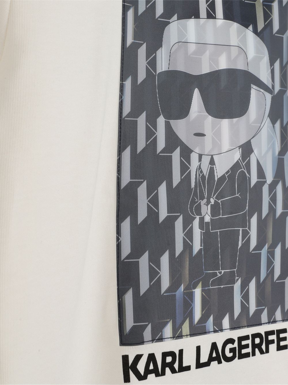 T-shirt per bambino Karl Lagerfeld Kids bianca con decorazione Z31364 182 KARL LAGERFELD KIDS 