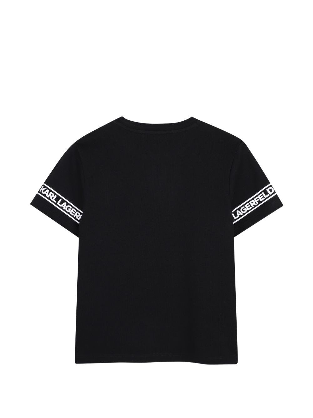 T-shirt per bambino Karl Lagerfeld Kids nera con dettaglio logo Z31367 09B KARL LAGERFELD KIDS 