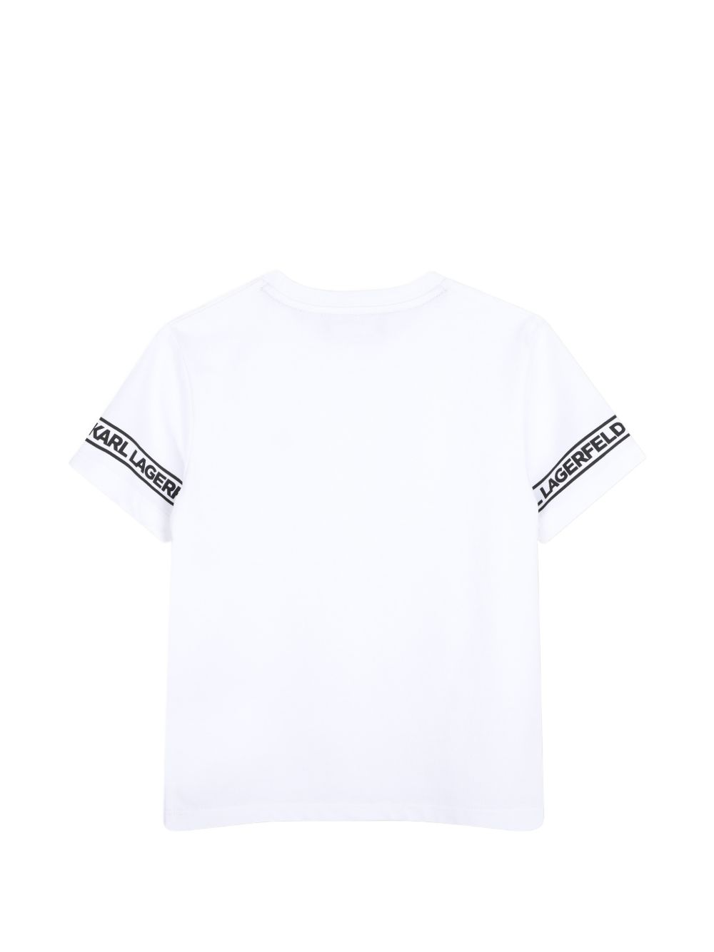 T-shirt per bambino Karl Lagerfeld Kids bianca con dettaglio logo Z31367 10P KARL LAGERFELD KIDS 
