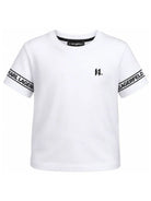 T-shirt per bambino Karl Lagerfeld Kids bianca con dettaglio logo Z31367 10P KARL LAGERFELD KIDS 