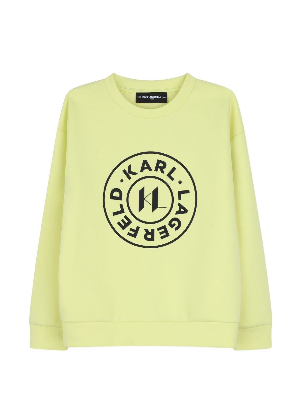 Felpa per bambino Karl Lagerfeld Kids verde con stampa logo Z31370 532 KARL LAGERFELD KIDS 