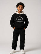 Felpa per bambino Karl Lagerfeld Kids nera con logo sul davanti Z31372 09B KARL LAGERFELD KIDS 
