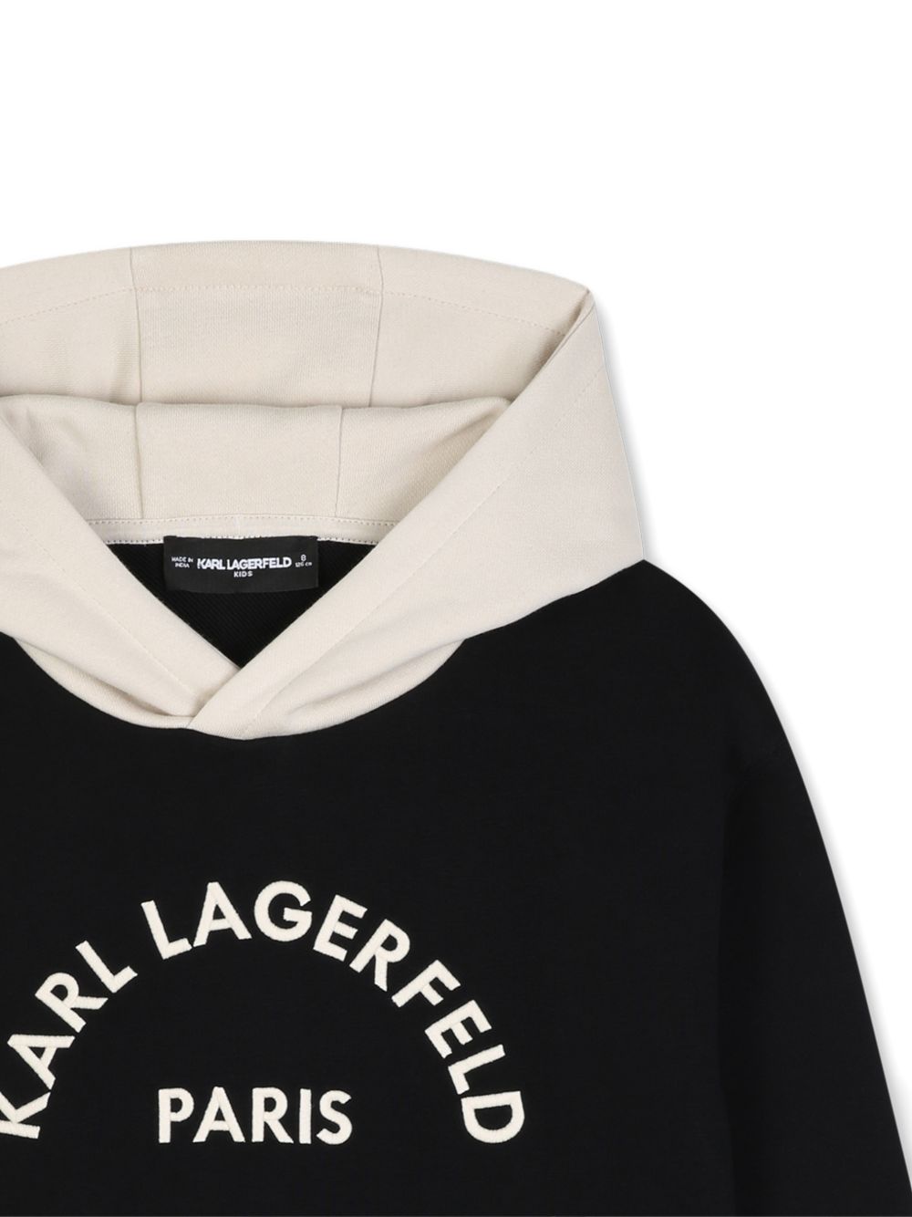 Felpa per bambino Karl Lagerfeld Kids nera con logo sul davanti Z31372 09B KARL LAGERFELD KIDS 