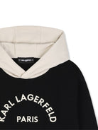 Felpa per bambino Karl Lagerfeld Kids nera con logo sul davanti Z31372 09B KARL LAGERFELD KIDS 