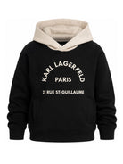 Felpa per bambino Karl Lagerfeld Kids nera con logo sul davanti Z31372 09B KARL LAGERFELD KIDS 