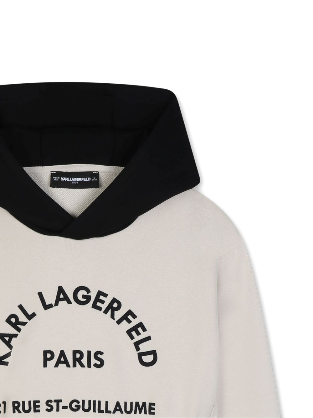 Felpa per bambino Karl Lagerfel Kids beige con logo sul davanti Z31372 184 KARL LAGERFELD KIDS 