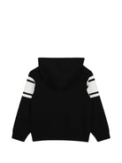 Felpa per bambino Karl Lagerfeld Kids nera con logo a intarsio Z31381 09B KARL LAGERFELD KIDS 