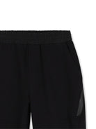 Pantaloni sportivi per bambino Karl Lagerfeld Kids neri con stampa Z31385 09B KARL LAGERFELD KIDS 