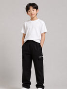 Cargo per bambino Karl Lagerfeld Kids neri con stampa logo Z31387 09B KARL LAGERFELD KIDS 