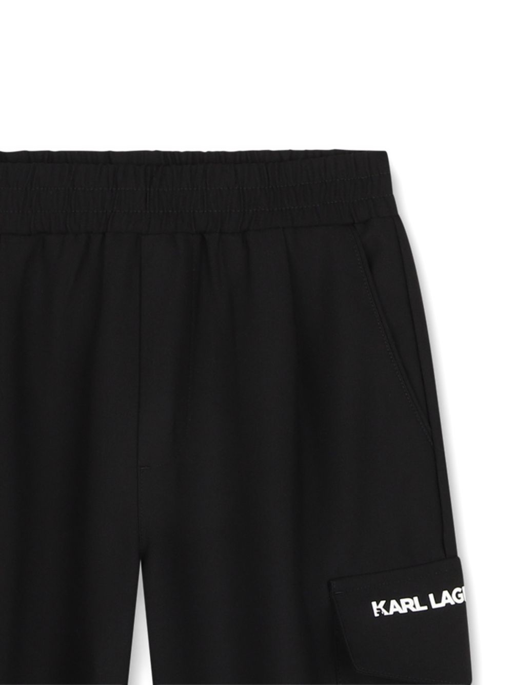 Cargo per bambino Karl Lagerfeld Kids neri con stampa logo Z31387 09B KARL LAGERFELD KIDS 