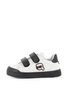 Sneakers in pelle per bambino Karl Lagerfeld Kids bianche con strappo Z31411 M41 KARL LAGERFELD KIDS 