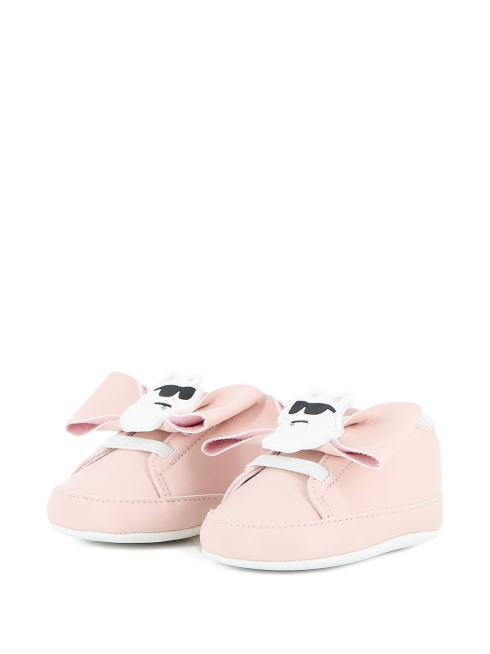 Scarpe primi passi per neonata Karl Lagerfeld Kids rosa con applicazione Choupette Z31412 46M KARL LAGERFELD KIDS 