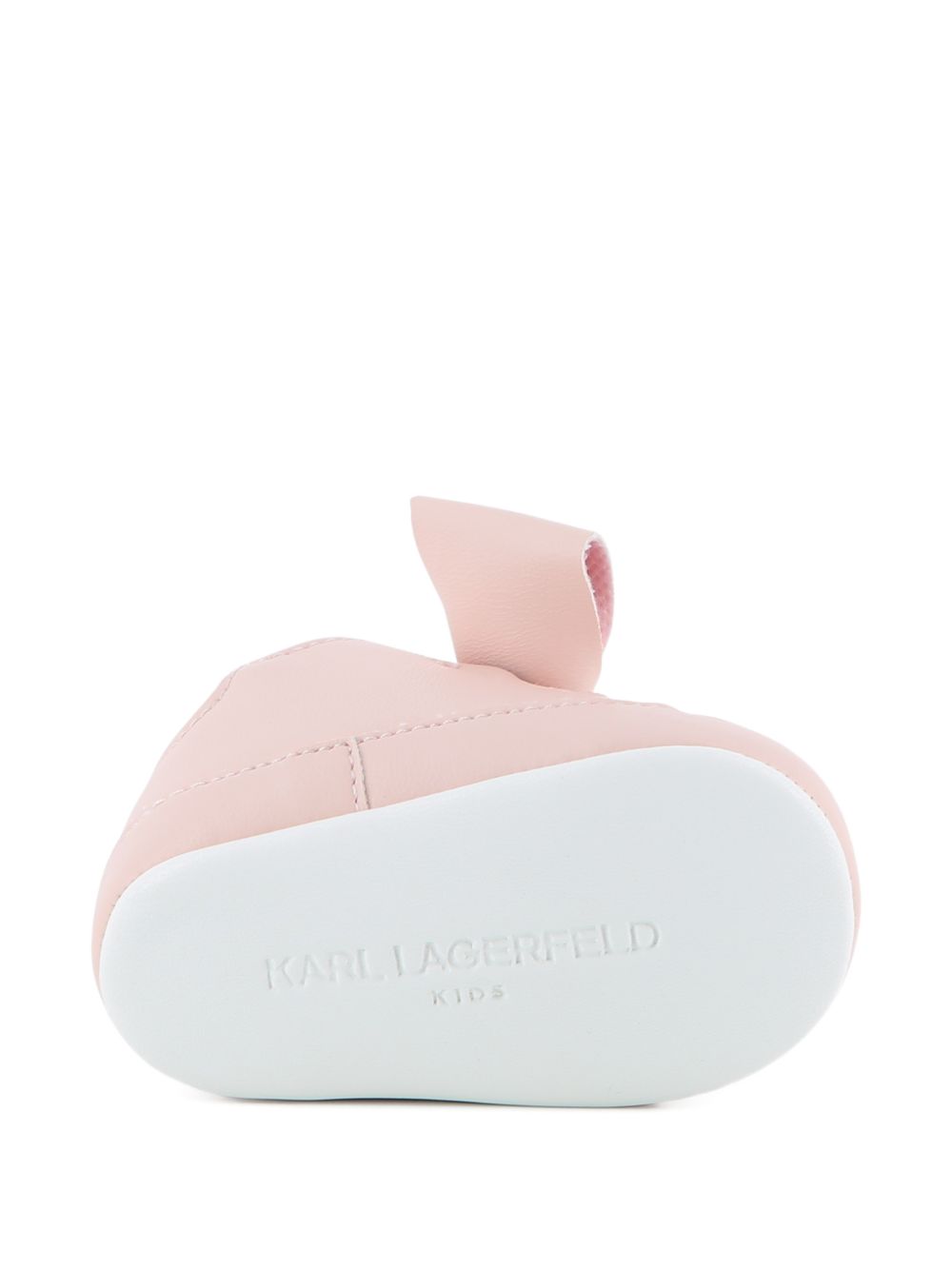 Scarpe primi passi per neonata Karl Lagerfeld Kids rosa con applicazione Choupette Z31412 46M KARL LAGERFELD KIDS 