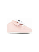 Scarpe primi passi per neonata Karl Lagerfeld Kids rosa con applicazione Choupette Z31412 46M KARL LAGERFELD KIDS 