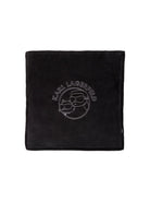 Coperta per neonati Karl Lagerfeld Kids nera con stampa Karl e Choupette sul davanti Z31418 09B KARL LAGERFELD KIDS 