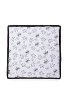 Coperta per neonati Karl Lagerfeld Kids nera con stampa Karl e Choupette sul davanti Z31418 09B KARL LAGERFELD KIDS 