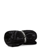 Coperta per neonati Karl Lagerfeld Kids nera con stampa Karl e Choupette sul davanti Z31418 09B KARL LAGERFELD KIDS 