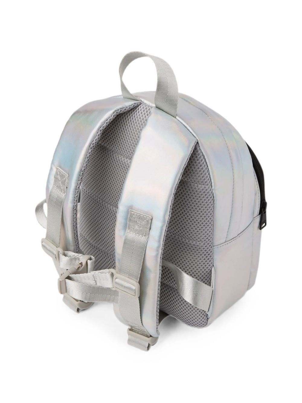 Zaino per bambina Karl Lagerfeld Kids argentato con stampa Choupette sul davanti Z31420 111 KARL LAGERFELD KIDS 