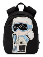 Zaino per bambini Karl Lagerfeld Kids nero con stampa grafica Ikon Karl Z31422 09B KARL LAGERFELD KIDS 